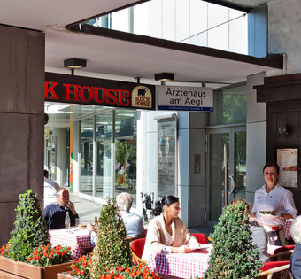 Hannover Am Aegi Außenbereich des BLOCK HOUSE am Aegi in Hannover